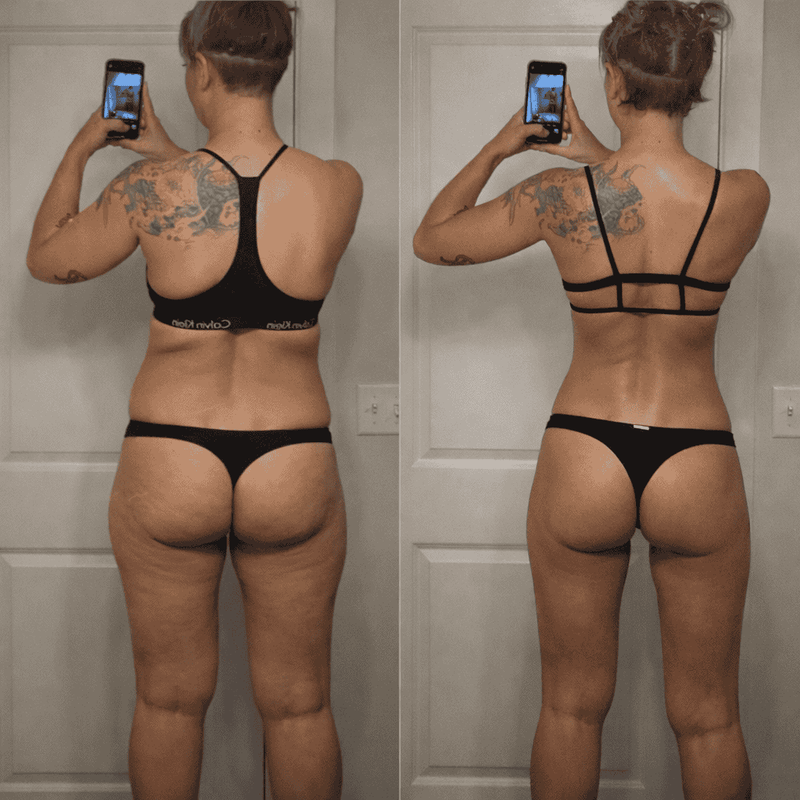 Before and after results